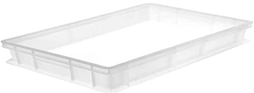 GIGANPLAST Caja para la Masa para Pan y Pizza Mod.Service 60 x 40 x 10 cm, Blanca