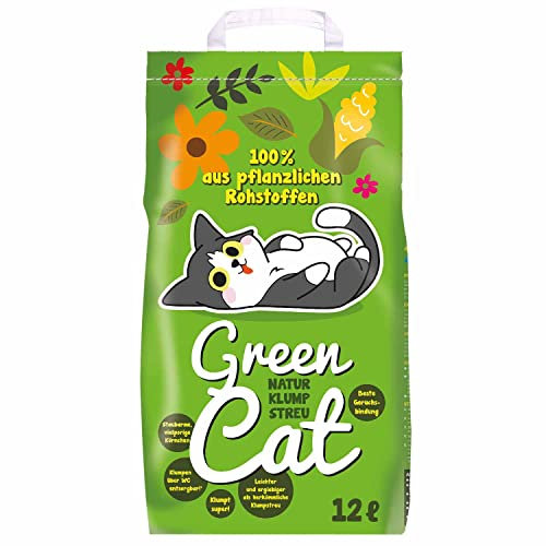 GreenCat 4x12 =48 Liter GREENCAT NATURSTREU ÖKO-Plus Green CAT`S KATZENSTREU - Best STREU Green CAT innerhalb Deutschlands (außer Inseln)