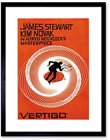 Wee Blue Coo MOVIE FILM VERTIGO 1958 SAUL BASS JAMES STEWART HITCHCOCK ART PRINT B12X10790