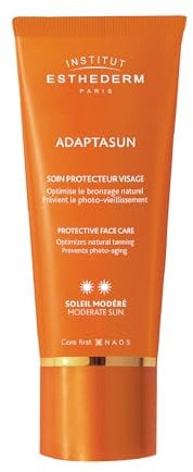 INSTITUT ESTHEDERM Adaptasun soin protecteur visage - Crème solaire pour un bronzage rapide et durable - Hydrate la peau et prévient le vieillissement - Soleil modéré - Tube 50 ml