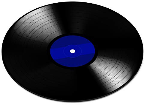 vinile lp Blu Circolare PC Computer Mouse Tappetino – Divertente Musica Giradischi