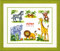 VERVACO Gezählter Kreuzstich Stickpackungen Stickset Baby Geburt Safari Wanddekoration Handarbeit Set für Erwachsene Kreatives Handwerk ca. 27 x 23 cm Geburt Geschenk Hausdeko