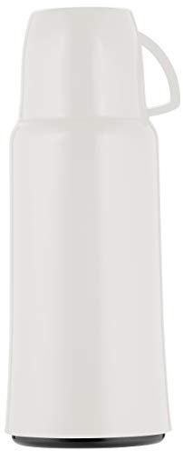 Helios Elegance Thermoskanne Weiß 1,0 l – 6h Heiß - Hält Getränke heiß & kalt - Robustes Design - Ideal für unterwegs
