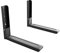 AVF Wall-Mounted Microwave Oven Brackets – Universal Fit, Heavy-Duty Black Steel – Adjustable Arms Hold Up to 99 lbs – Set of 2 Microwave Shelf Support Brackets