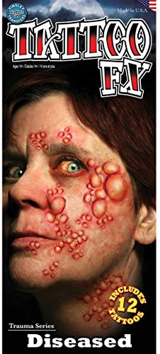 Hautblasen Effekt-Tattoo - Klebe-Tattoo Verkleidung Zubehör