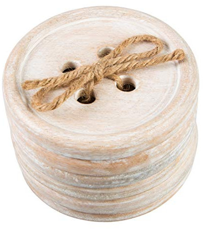 Lot de 6 sous-verres en Bois Bouton