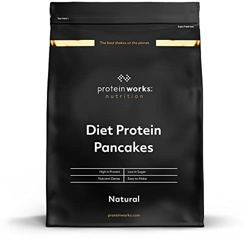 THE PROTEIN WORKS Pancakes Protéinés Diet | Nature | Encas riche en protéines et faible en sucre | Facile et rapide à préparer | Protein Works | 1kg