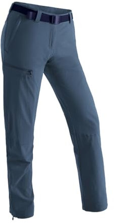 Maier Sports Inara Slim, Damen Wanderhose, Wasserabweisende Outdoorhose für Trekking und Hiking, Enganliegender Schnitt, PFC-frei, mSTRETCH pro 4 & Dryprotec, Blau, 42 (W33/L32)