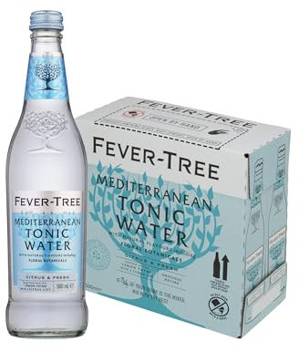 FEVER-TREE - 8 Bouteilles de 500 ml de Mediterranean Tonic Water - Citron et herbes aromatiques - Soda