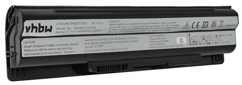 vhbw Akku kompatibel mit Wortmann Terra Mobile 1766, 1773 Notebook (4400 mAh, 11,1 V, Li-Ion) - Ersatz für BTY-S14, BTY-S15, E2MS110K2002, E2MS110W2002, E2MS115K2002, 40029150