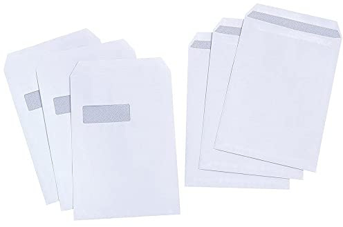 White Box Envelope C4 Window 90gsm White Self Seal (Pack of 250) WX3501