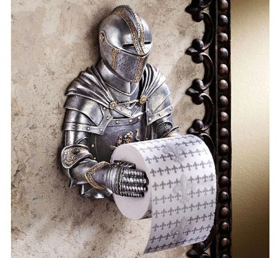 Geschenkbox Der originelle Ritter Toilettenpapierhalter - WC-Rollenhalter