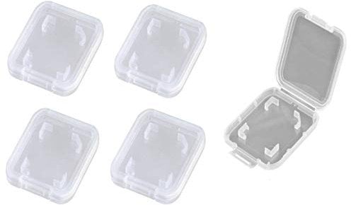 ikarex-shop 5 Stück Hüllen für SD Karten Speicherkarte Hülle Case Box Schutzhülle Aufbewahrungsbox 5X