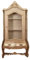 Kunibert Rokokoschrank Barockschrank Vitrinenschrank Modell Louis Seize Schrank Farbe:Gold Größe Höhe198cm xBreite100cm