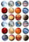 Print4you 24 Solar System Planets Space Cake Toppers 4cm On Icing - Clear, Educational