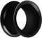 Piersando Flesh Tunnel Ohr Plug Piercing Ohrpiercing Double Flared Flexibel Silikon Dünner Rand 18mm Schwarz