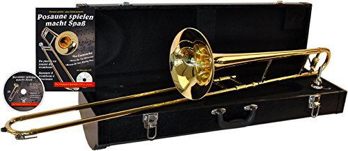 Clifton Posaune, Zugposaune (Tenor) inkl. Mundstück und Koffer Lernbuch Karaoke CD