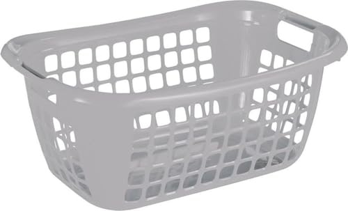 Sunware Wäschekorb Basic 79L silber Wäschebox Wäschesammler