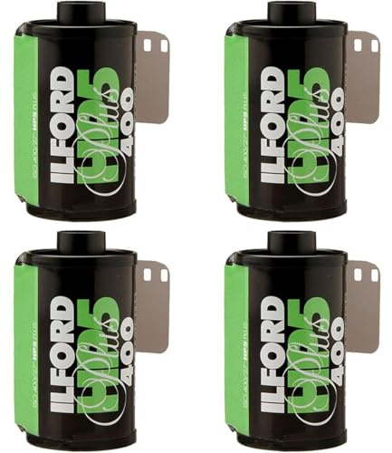 Ilford HP-5 Plus 400 35mm Black and White Professional Film, ISO 400, 24 Exposures, 4-Pack