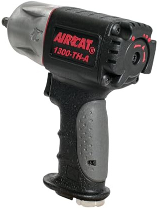 AIRCAT Pneumatic Tools 1300-TH-A: 3/8-Inch Composite Impact Wrench 600 ft-lbs of Torque