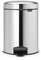 Brabantia Treteimer mit Inneneimer aus Kunststoff, stahl, Brilliant Steel, 5L, Brilliant Stahl