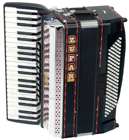 Zupan Alpe IV 120 M Akkordeon (41 Diskanttasten, 120 Bässe, 4-chörig, inkl. Riemen und Koffer) schwarz