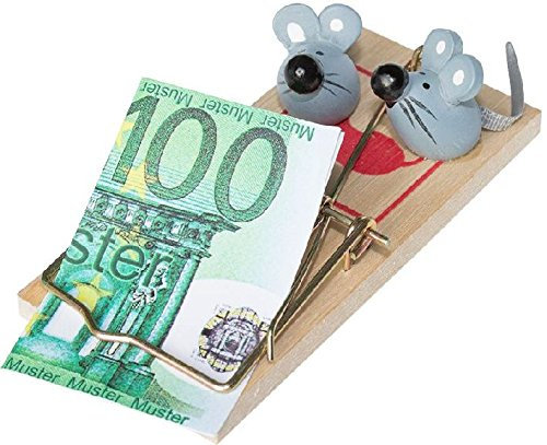 Trend Import Geldgeschenk Mäusefalle für Mäuse zum Ausgeben