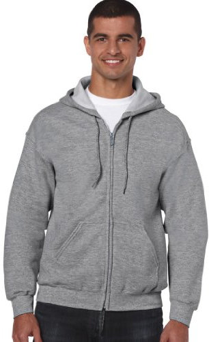 Gildan - Kapuzen Sweat-Jacke 'Heavyweight Full Zip' L,Sport Grey