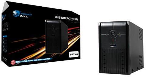 Powercool Smart UPS 650VA 2 x UK Plug, RJ45 x2,USB LED Display