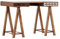 Casa Padrino Schreibtisch Sekretär Mangoholz verziert mit Fell und Mosaik 120 cm - Vintage Design
