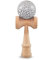 Ganzoo Kendama aus Buchen-Holz, Original Japanisches Traditionelles Holz-Sportgerät mit Kugel, Schnur und Fangteller für Geschicklichkeit/Balancing, Geschenk-Idee (weiß Flash + Holz)