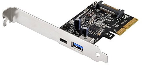 SilverStone SST-ECU03 - SuperSpeed 1x USB 3.1 Type C, 1x USB 3.1 Tpye A PCI-E Express Card Gen 2.0 2x, 10Gbps, support low profile
