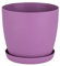 Home Garden Ornaments Plant Pots Indoor, Indoor Plant Pot - Decorative Flower Pots with Mat Surface and Plant Pot Saucer (Diameter: 16cm, Colour: Purple)