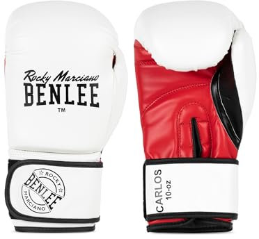 BENLEE Rocky Marciano Boxhandschuhe Carlos, White/Black/Red, 6 oz, 199155
