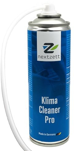 nextzett Klima Cleaner Pro Automotive AC Odor Eliminator & Evaporator Cleaner Freshens & Cleans Air Conditioning System 10 fl oz Includes 2-Foot Application Hose