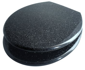 High Quality Black Glitter Toilet Seat - Universal fittings