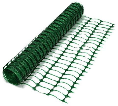 True Products B1001A Absperrzaun 5,5 kg 50 m aus Kunststoff-Netz gerollt – grün