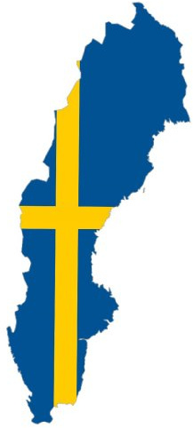 Auto Aufkleber, Car Sticker SVERIGE Schweden, Sweden. Konturgeschnitten. (ca. 11x6 cm)