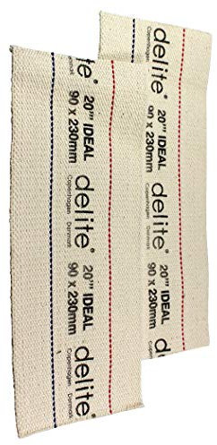 DELITE Docht 20''' Baumwolle, 2 Stück Rundbrennerdochte 90 mm breit, 230 mm lang, für Petroleumlampen H1e, Loggia und andere