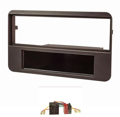 tomzz Audio 2402-013 Radioblende Set kompatibel mit Alfa Romeo 159 Brera Spider schwarz mit Radioadapter ISO (Fahrzeuge ohne OEM-Navi)