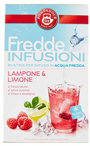 Pompadour Fredde Infusioni, Lampone Limone - 18 Filtri