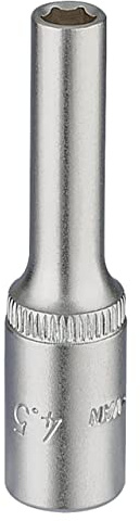 Draper 58722 Elora Deep Socket, 1/4 Square Drive, 4.5mm