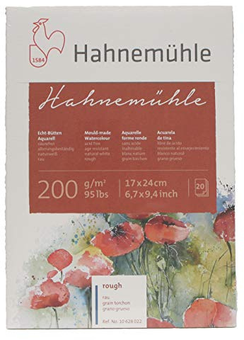 Hahnemühle AQUARELL-Block #628022 17X24CM RAUH