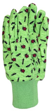 Town & Country Breathable Cotton Grip Lady Bug Gardening Gloves