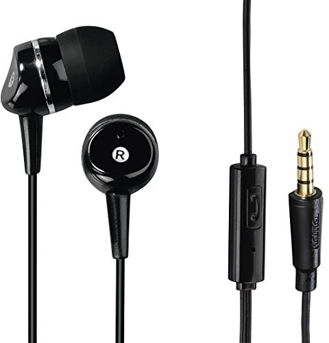 Hama HK-3042 In-Ear-Stereo-Ohrhörer mit Mikrofon für Smartphone (3,5mm Klinkenstecker) schwarz