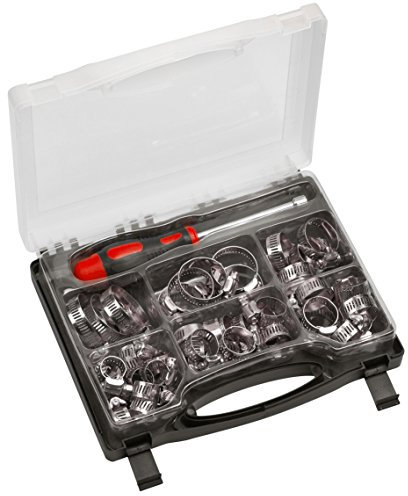 Meister Schlauchschellen-Sortiment ✓vorsortierte Schlauchklemmen ✓ zur Befestigung von Schläuchen und Leitungen | Schlauchklemmen | Leitungsschellen | Rohrschellen | Sortimentskasten | 8619660