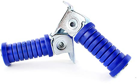 SET Soziusfußraste links u. rechts blau glatt verzinkt SIMSON.