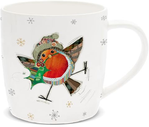 Lesser & Pavey British Designed Coffee Mug | Ceramic Coffee Mugs for Home or Work | Large Mugs for Hot Drinks | Robin Tea and Coffee Cups - Bug Art