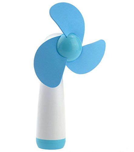 VORCOOL Mini Portable Handheld Fan, Soft Foam Blades, Angle Adjustable, Blue