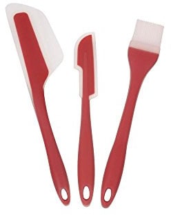 Culinario Backhelfer-Set aus Silikon/Nylon,3er-Set, in rot